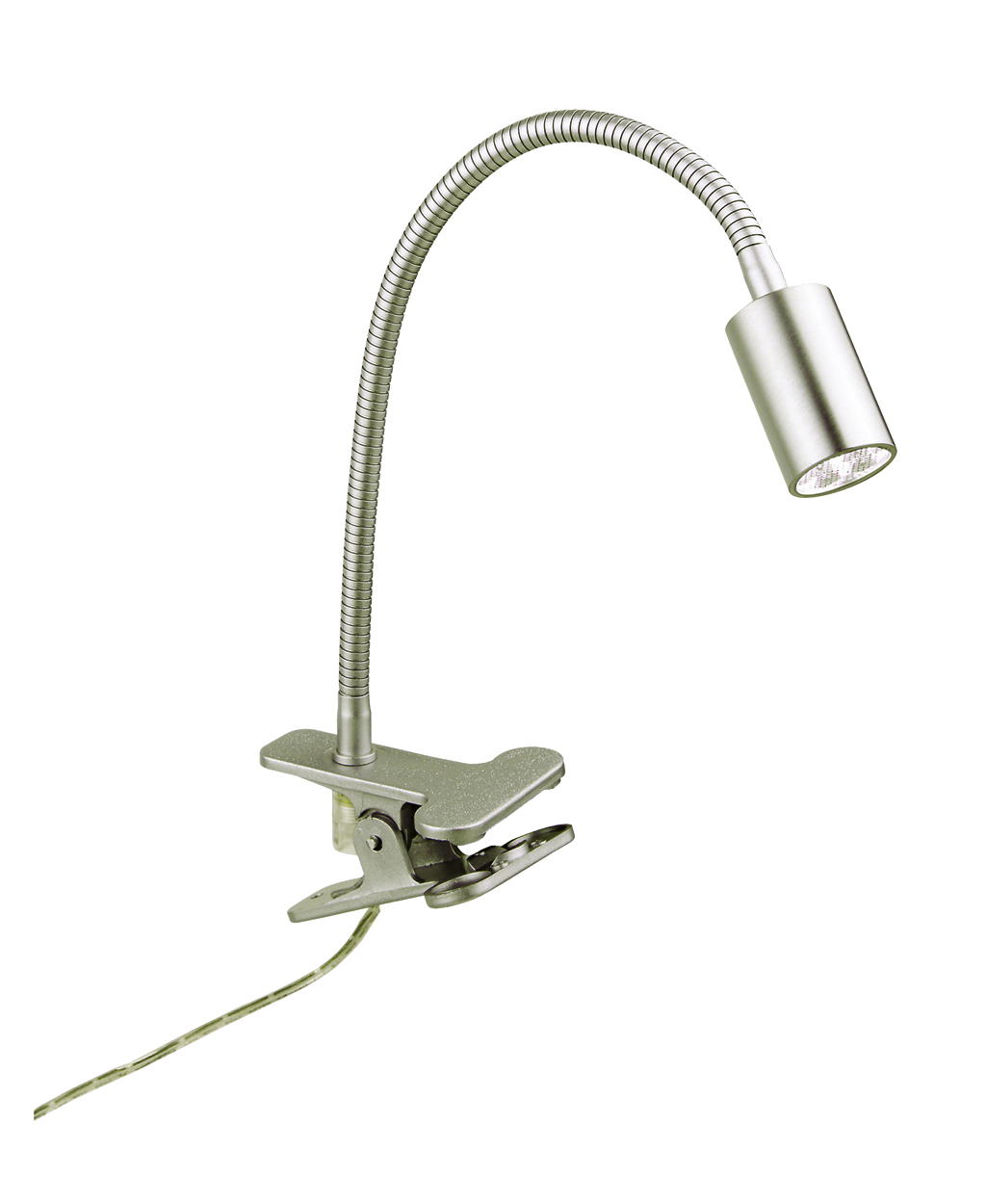 Flux LED Klammerleuchte 30cm mit Schalter in nicke