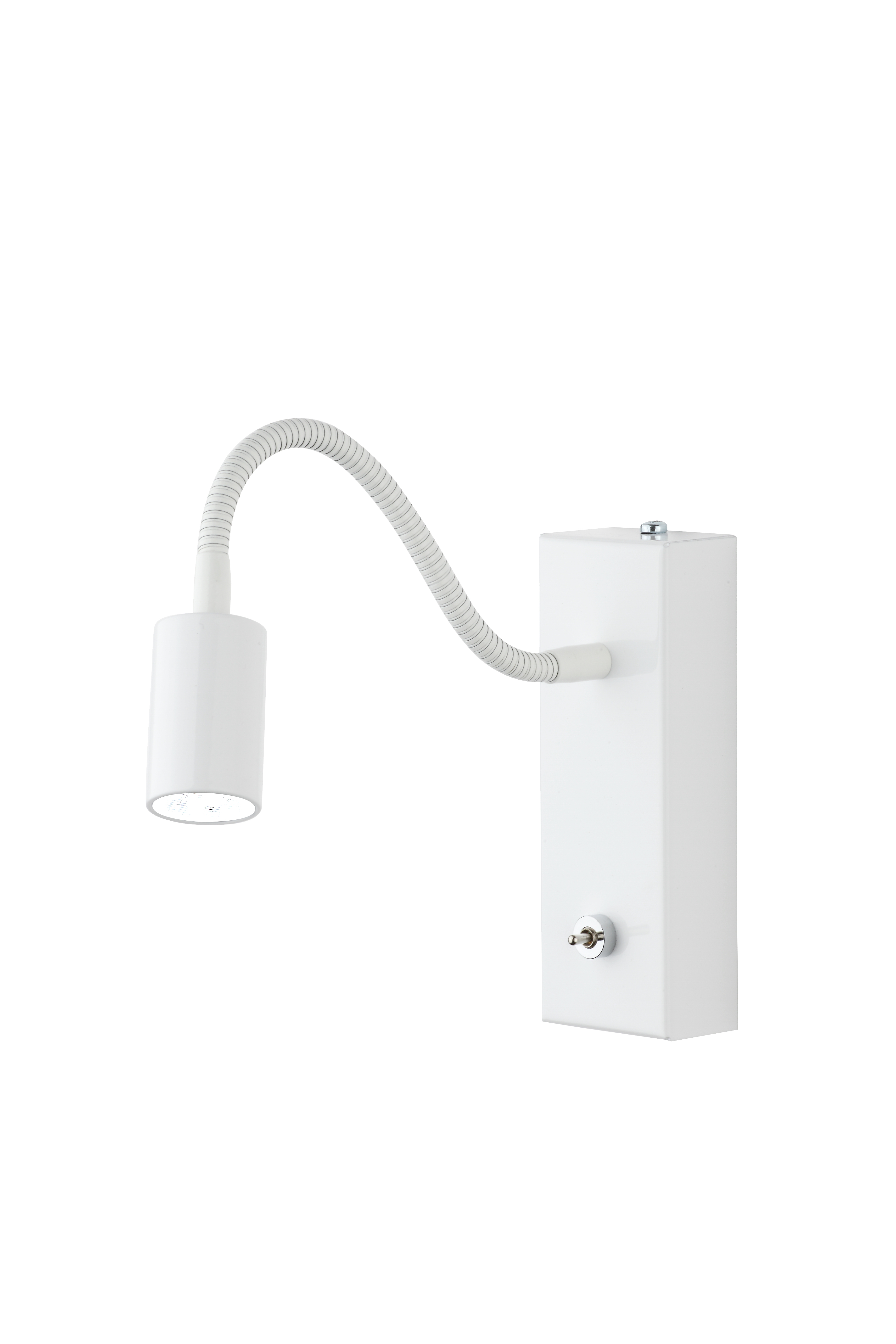 Flux LED Wandleuchte mit Schalter in Weiß matt