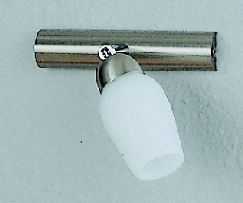 Miami Leiste in Nickel Matt mit Glas in Opal (ohne Leuchtmittel)