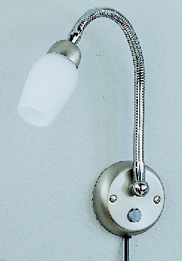 Miami Wandleuchte mit Zugschalter in Nickel matt m
