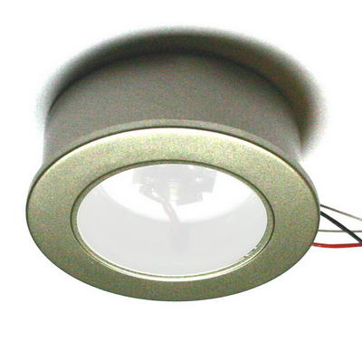 LED Aufbauleuchte in nickel matt