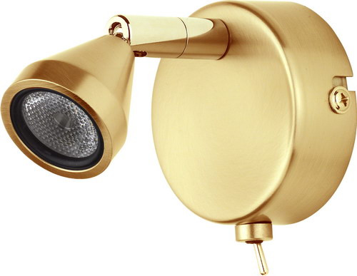 Mini LED Wandleuchte mit Gelenk in Gold matt