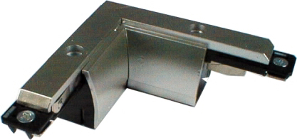 Eckverbinder 90° mit Einspeisung in titansilber