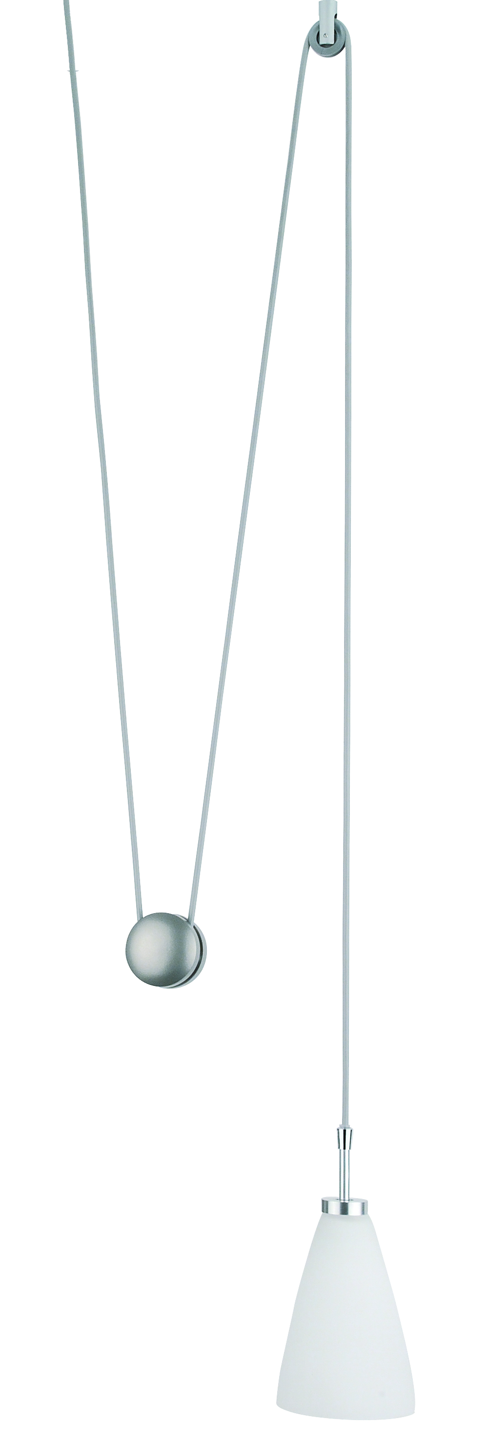 Powerline Pendel höhenverstellbar in silber mit Gl