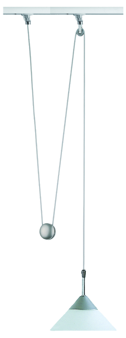 Powerline Pendel höhenverstellbar in silber mit Gl