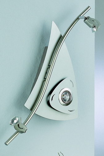 Deckenleuchte mit Einbauleuchte 80cm in nickel und