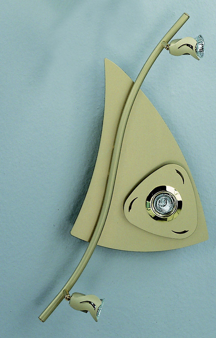 Deckenleuchte mit Einbauleuchte 80cm in gold und m