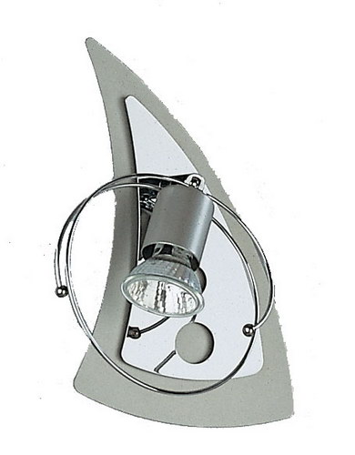 Wandleuchte mit Schalter in Silber