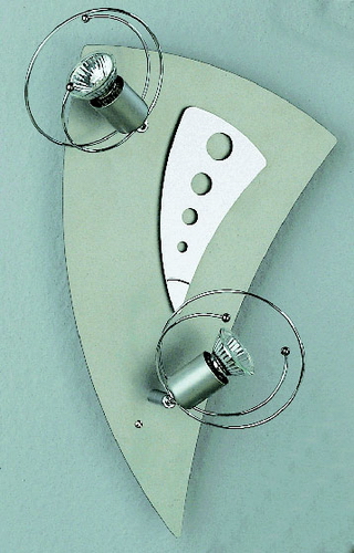 Deckenleuchte 42cm in silber 2-flammig 2xGU10