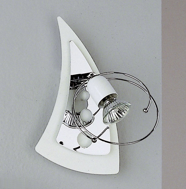 Wandleuchte mit Schalter in Weiß