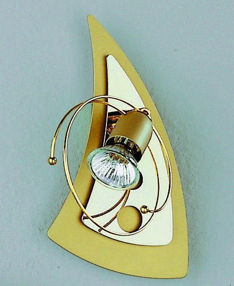 Wandleuchte mit Schalter in Gold