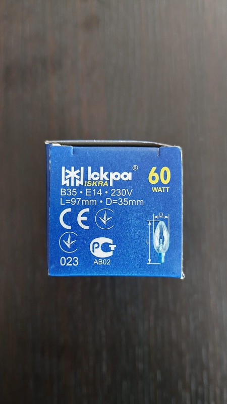 Preview: Iskra Kerze E14 60W klar
