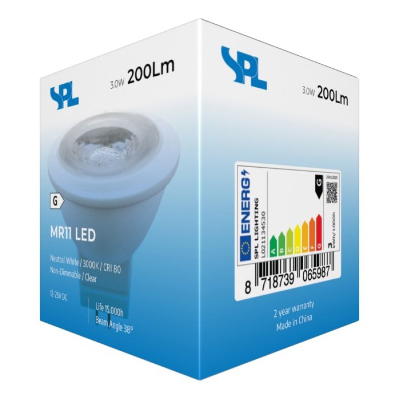 SPL LED Reflektor 35x38 GU4 2,5 W 200 lm 3000K klar