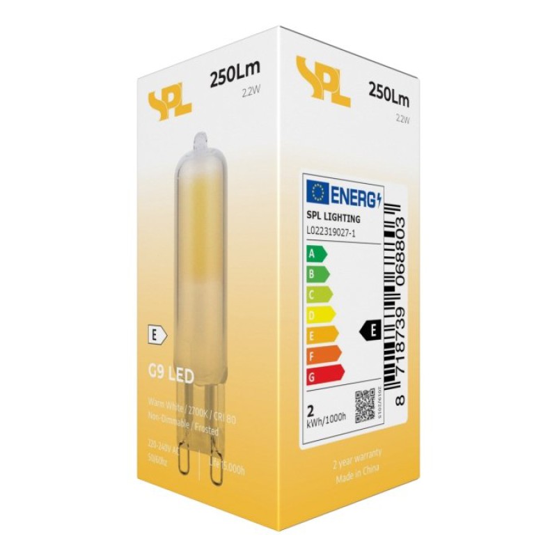 SPL LED Stiftsockellampe T14 G9 2,2 W 250 lm 2700K matt
