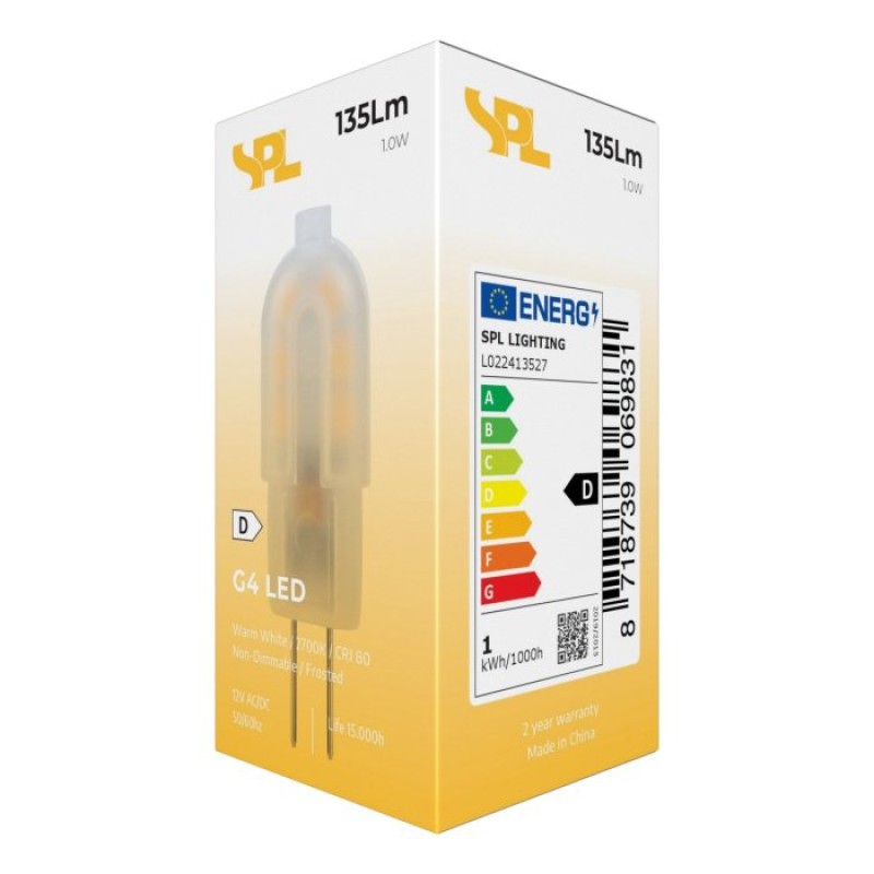 SPL LED Kapsel T12x37 G4 1 W 135 lm 2700K matt