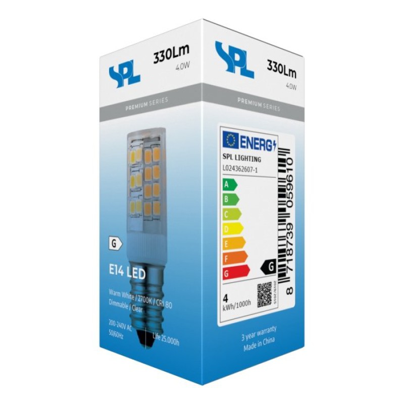 Preview: SPL LED Röhre T17x53 E14 3,5 W 330 lm 2700K klar dimmbar