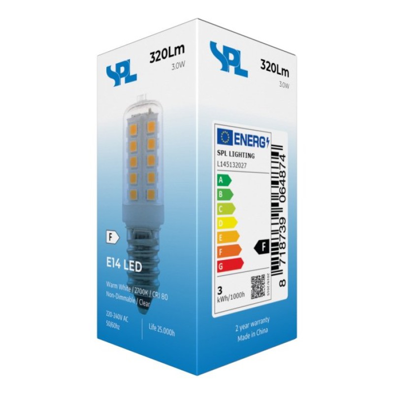 Preview: SPL LED Röhre T16x51 E14 3 W 320 lm 2700K klar