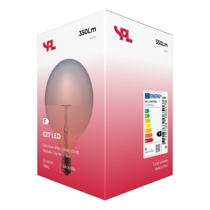 SPL LED Filament Globe G125x180 E27 4 W 350 lm 2500K klar dimmbar