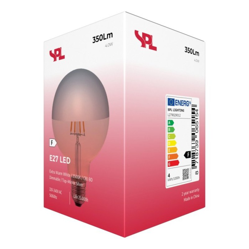 SPL LED Filament Globe G95x135 E27 4 W 350 lm 2500K klar dimmbar