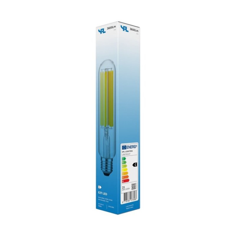 SPL LED Filament Röhre T38x170 E27 21 W 3600 lm 2700K klar