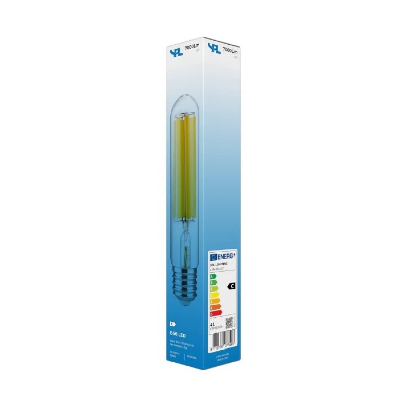 SPL LED Filament Röhre T46x225 E40 41 W 7000 lm 2700K klar