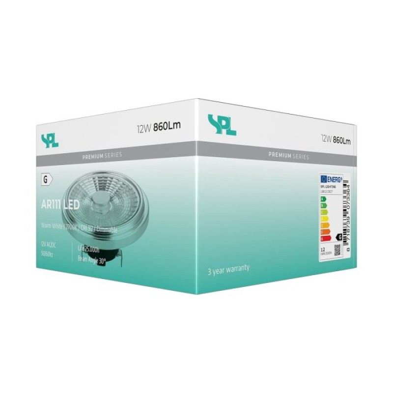 SPL LED Reflektor AR111x60 G53 12 W 860 lm 2700K klar dimmbar 30°