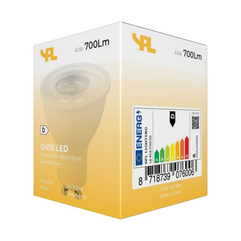 SPL LED Reflektor 50x55 GU10 6 W 700 lm 3000K klar dimmbar