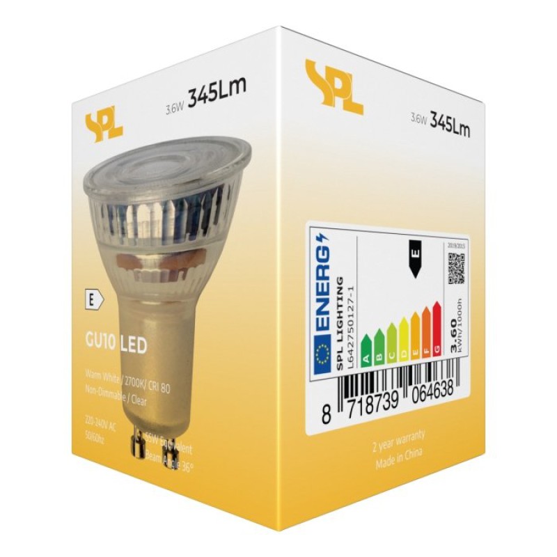 SPL LED Reflektor 50x54 GU10 4 W 345 lm 2700K klar