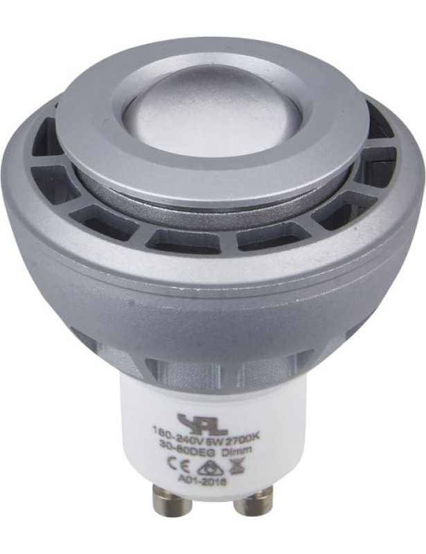 SPL LED Dim to Warm Reflektor 50x63 GU10 5,5 W 250 lm 2000–2800K klar dimmbar Silber