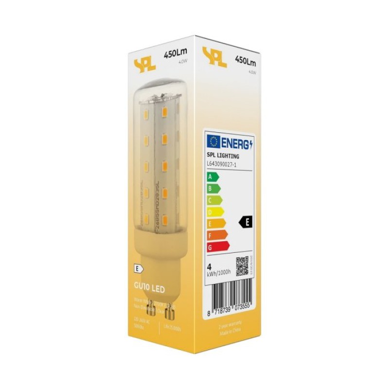 SPL LED Stiftsockellampe 30x80 GU10 4 W 450 lm 2700K klar