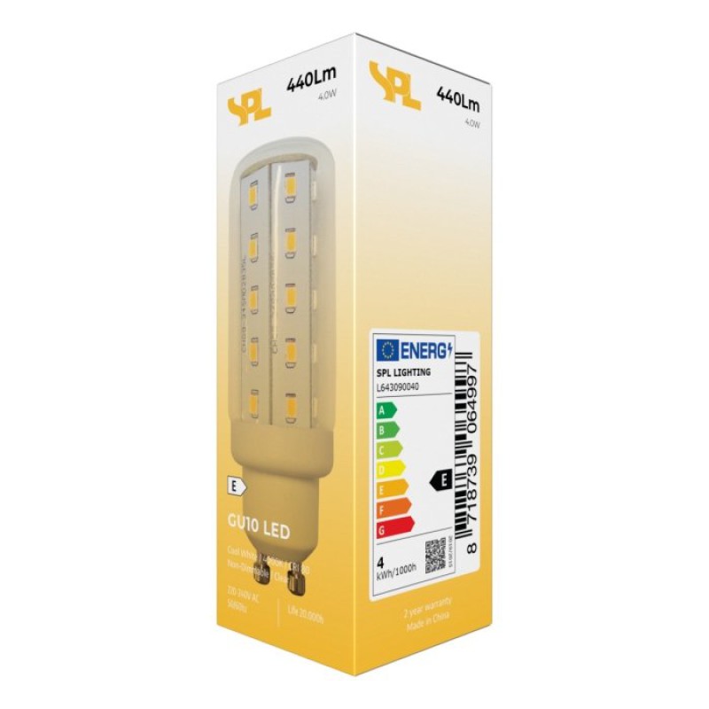 SPL LED Stiftsockellampe 30x80 GU10 4 W 440 lm 4000K klar