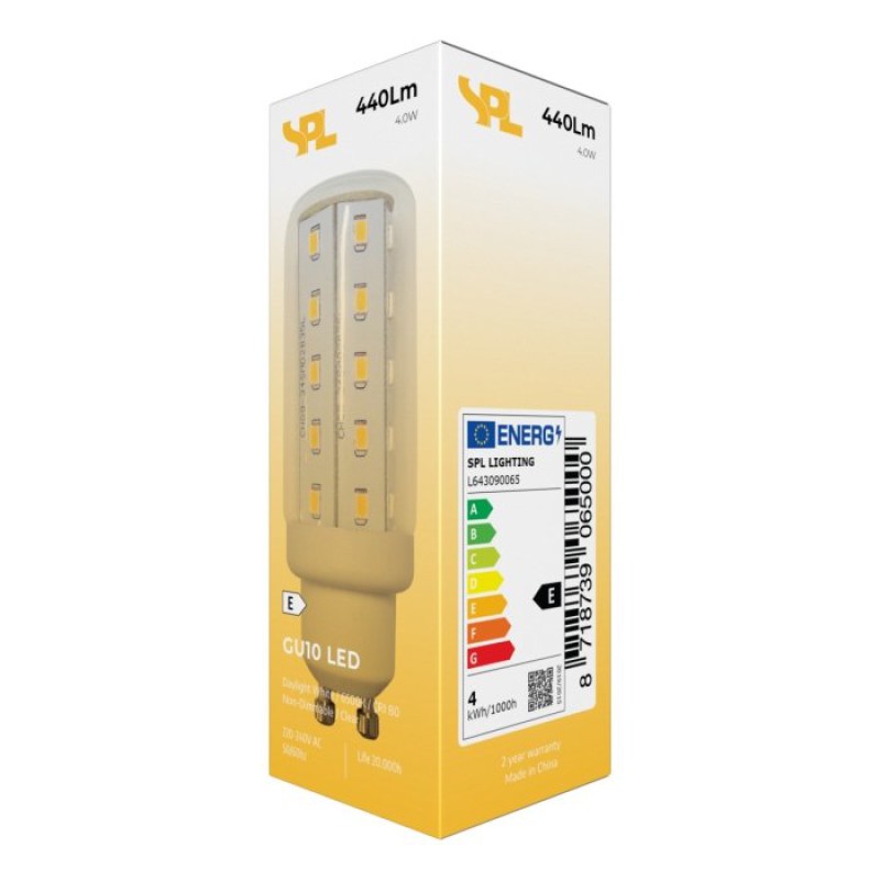 SPL LED Stiftsockellampe 30x80 GU10 4 W 440 lm 6300–6600K klar