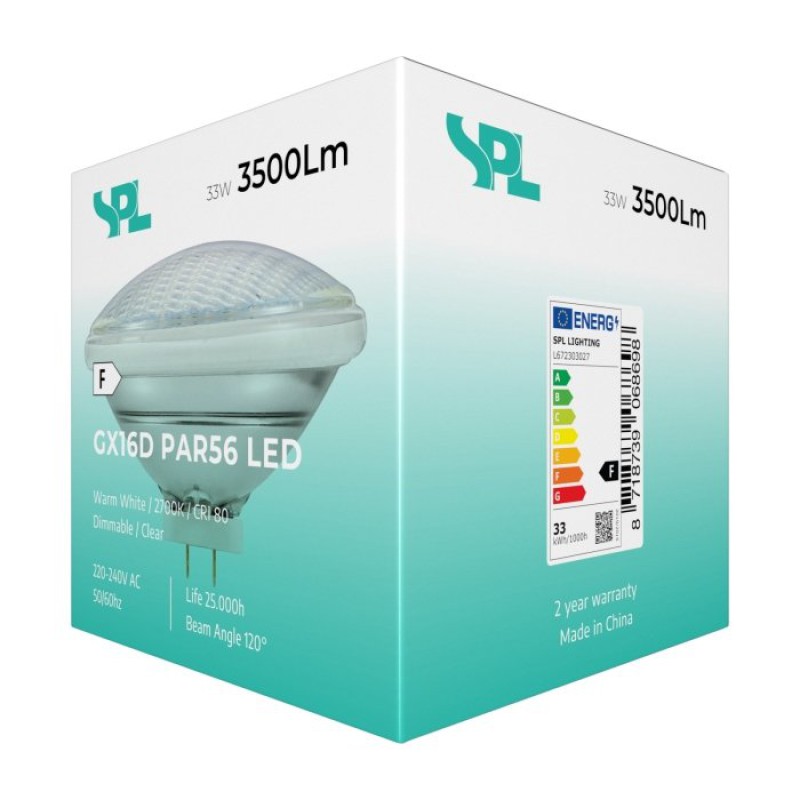 SPL LED Reflektor 176x127 GX16d 33 W 3500 lm 2700K klar dimmbar