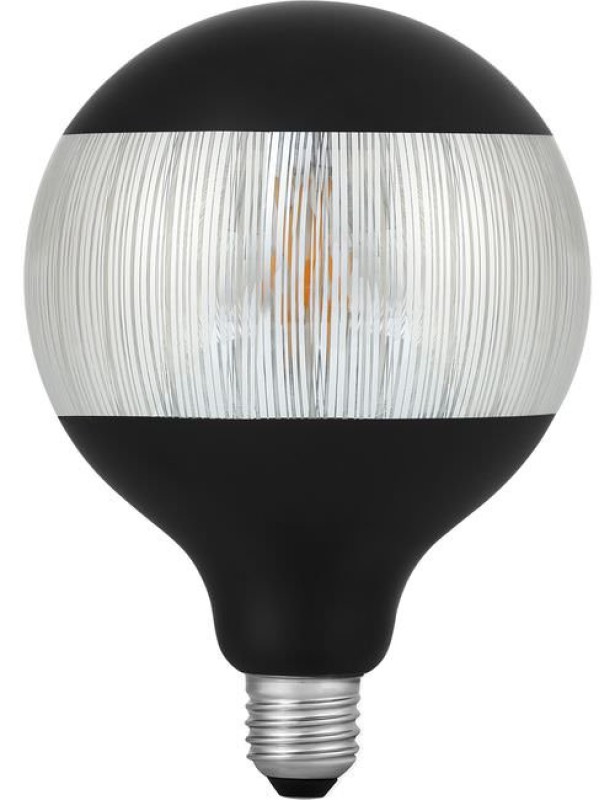 SPL LED Filament Globe G125x180 E27 4 W 120 lm 2500K Schwarz-Silber dimmbar Stripe