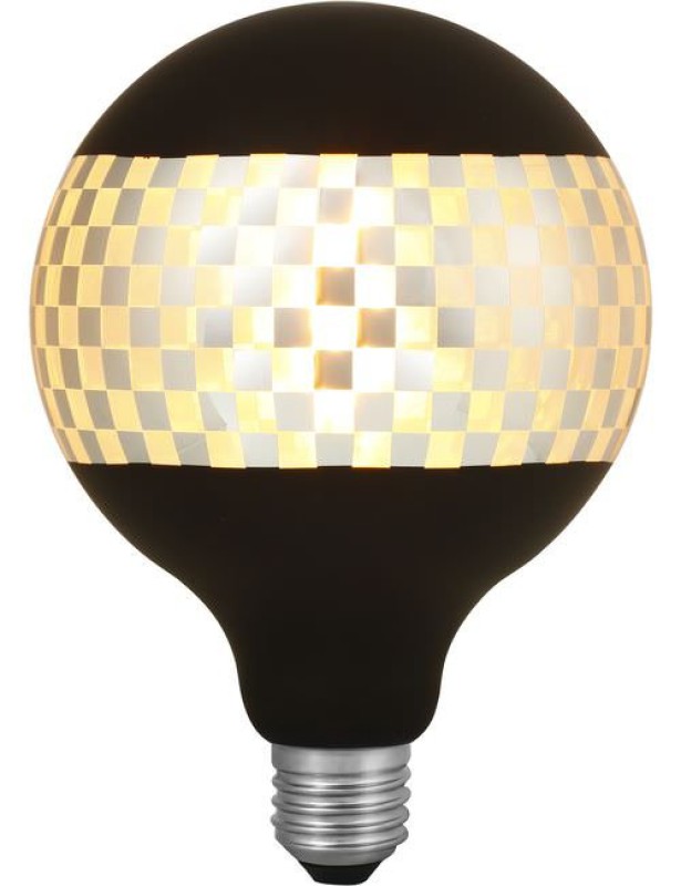 Preview: SPL LED Filament Globe G125x180 E27 4 W 120 lm 2500K Schwarz-Silber dimmbar Blox
