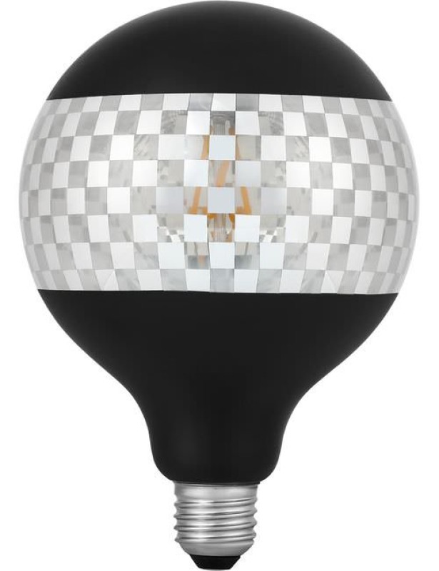 SPL LED Filament Globe G125x180 E27 4 W 120 lm 2500K Schwarz-Silber dimmbar Blox
