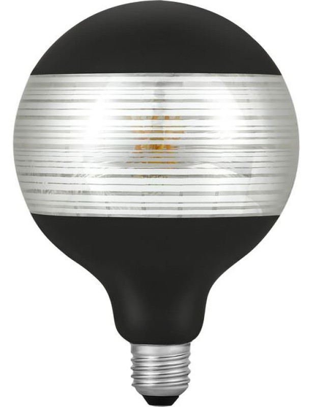 SPL LED Filament Globe G125x180 E27 4 W 120 lm 2500K Schwarz-Silber dimmbar Line