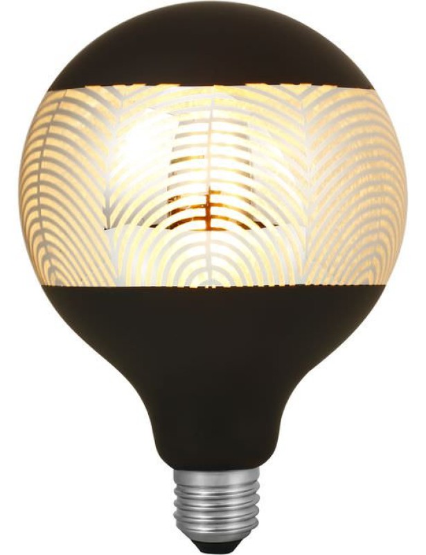 Preview: SPL LED Filament Globe G125x180 E27 4 W 120 lm 2500K Schwarz-Silber dimmbar Leaf