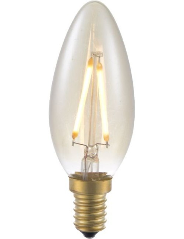 Preview: SPL LED Filament Kerze C35x100 E14 2 W 100 lm 2200K Gold dimmbar