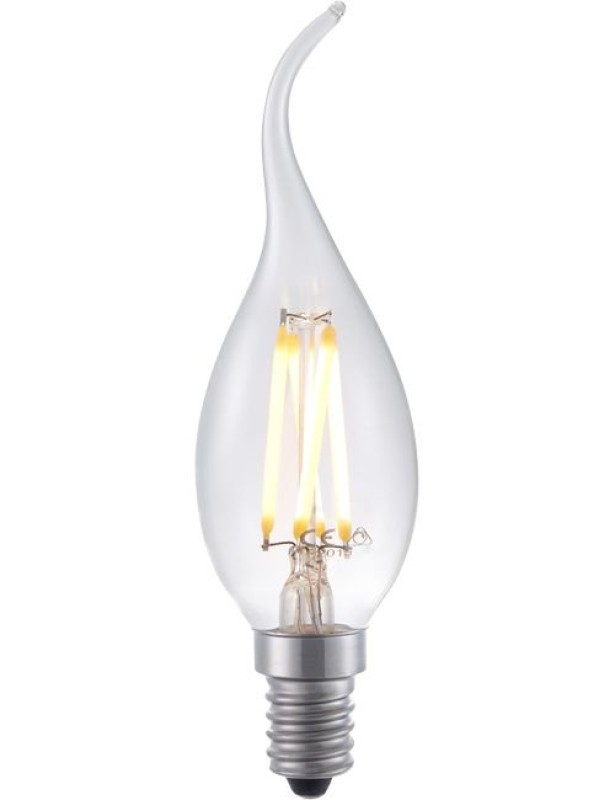 Preview: SPL LED Filament Windstoßkerze C35x120 E14 4 W 320 lm 2500K klar dimmbar