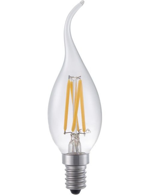 SPL LED Filament Windstoßkerze C35x120 E14 4 W 320 lm 2500K klar dimmbar