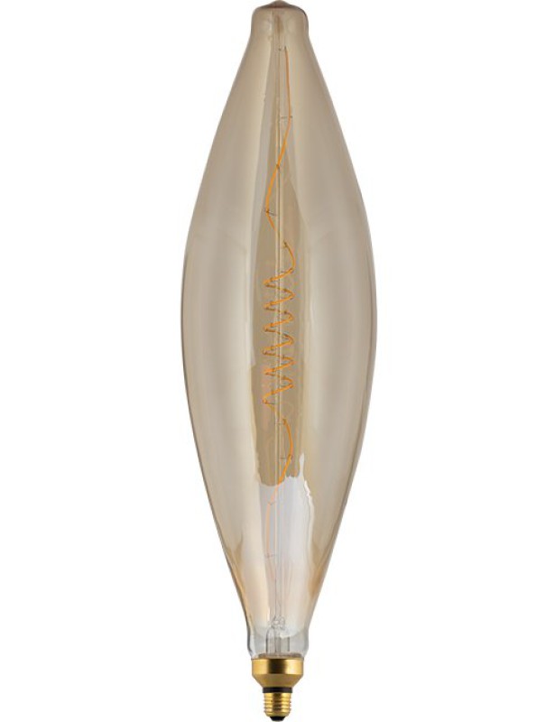Preview: SPL LED Filament Kerze CT180x600 E27 6 W 250 lm 2000K Gold dimmbar