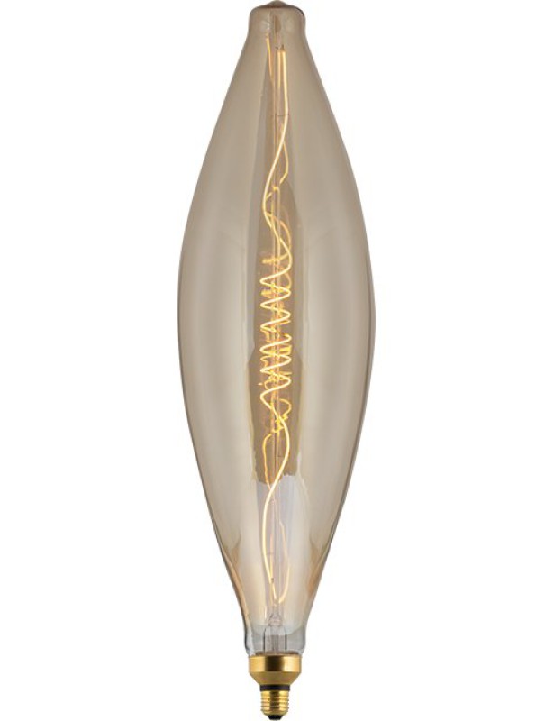 SPL LED Filament Kerze CT180x600 E27 6 W 250 lm 2000K Gold dimmbar