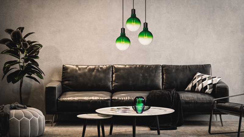 Preview: SPL LED Filament Globe G125x180 E27 4 W 140 lm 2200K Grün dimmbar
