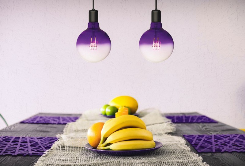 Preview: SPL LED Filament Globe G125x180 E27 4 W 140 lm 2200K Lila dimmbar