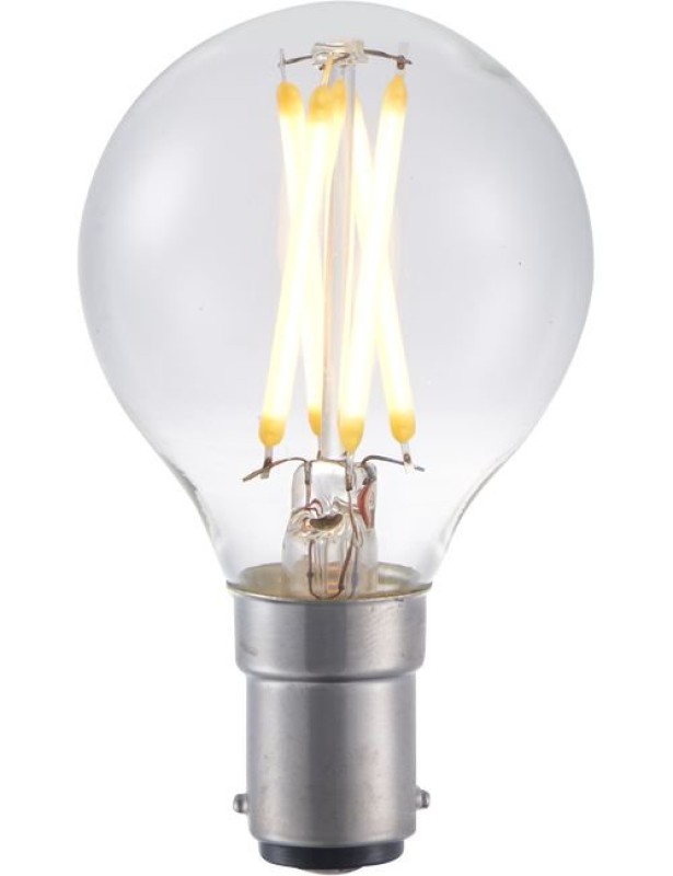 Preview: SPL LED Filament Globe G45x75 Ba15d 4 W 350 lm 2700K klar dimmbar