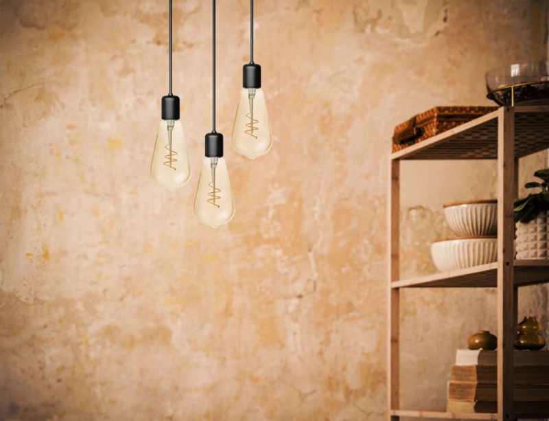 Preview: SPL LED Filament Rustika ST64x140 E27 4,2 W 470 lm 2200K Gold dimmbar