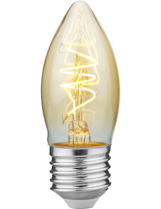 Preview: SPL LED Filament Kerze C35x95 E27 4,2 W 470 lm 2200K Gold dimmbar