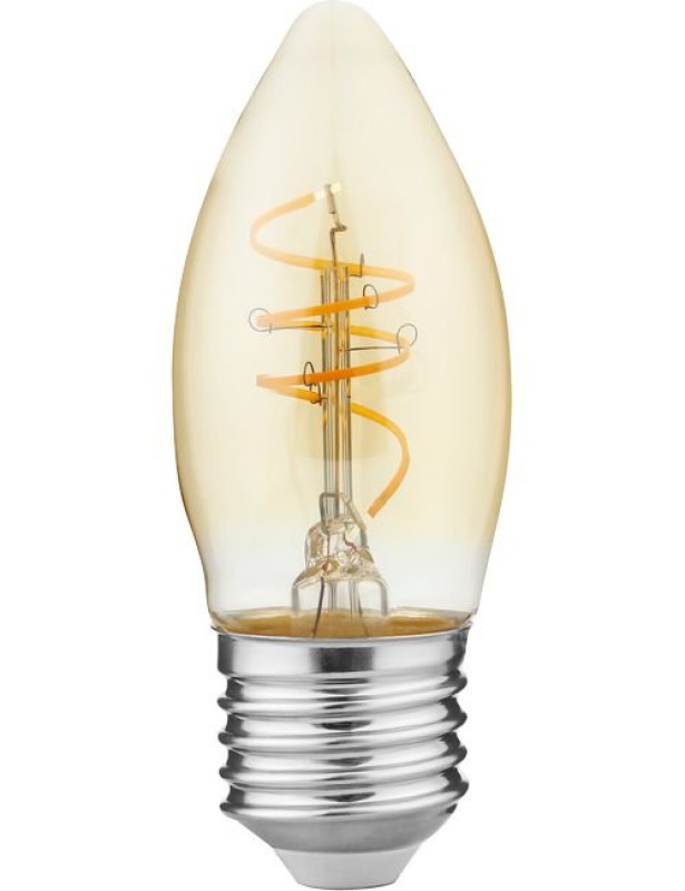 SPL LED Filament Kerze C35x95 E27 4,2 W 470 lm 2200K Gold dimmbar