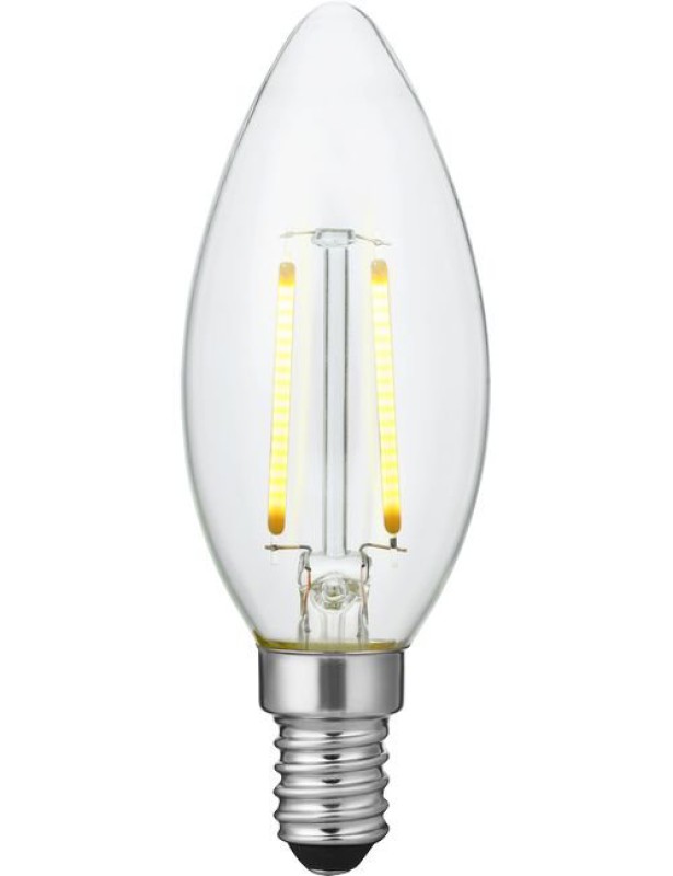 Preview: SPL LED Filament Kerze C35x100 E14 2 W 150 lm 2500K klar dimmbar